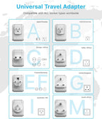 VINTAR Universal Travel Adapter Kit, International Power Adapter - Image 2