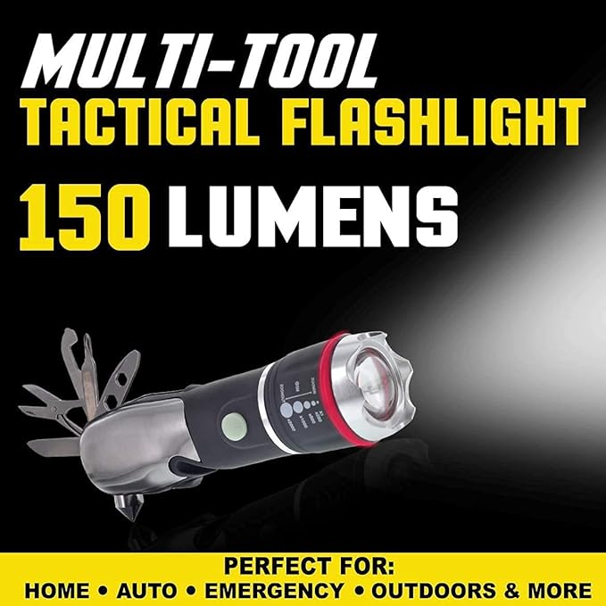 ZeroDark Pocket Knife Flashlight Multitool Emergency Car Kit - Image 4