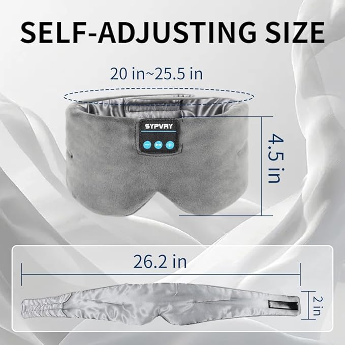 Sleep Eye Mask with Bluetooth Headphones, SYPVRY Wireless Headphones Bluetooth - Image 6