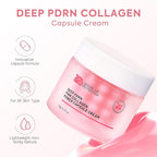 PDRN Pink Collagen Capsule Cream with Retinol & 5% Niacinamide – Salmon DNA Dual Texture Moisturizer for Face – 200Da Micro Collagen Jelly Gel for Barrier Repair, Firming & Glass Glow Skin – 2.37 oz