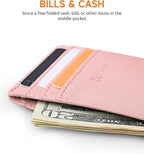 Buffway Mens Slim Wallet, Minimalist Thin Front Pocket Leather Credit Card - Image 5