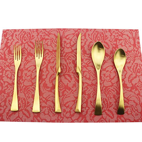24 Piece Flatware Set (4 / Gold)
