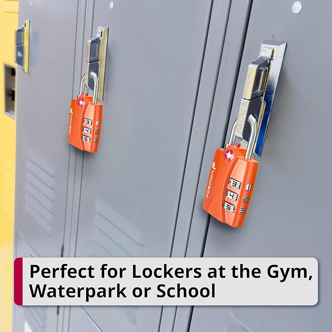 Fosmon TSA Accepted Luggage Locks, Open Alert Indicator 3 Digit Combination - Image 7