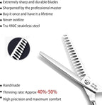 Professional 6 inch Thinning Shears Hair Cutting Scissors Barber Salon Hairdressing Shears (Chunker shear)