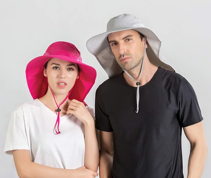 Home Prefer Outdoor UPF50+ Sun Hat Wide Brim Mesh Fishing Hat - Image 5