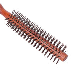 Round Styling Hair Brush for Women Men, Small Curling Roller Hairbrush with Wooden Handle, Static Free Detangling Brush for Blow Drying Curling Straightening, Practical Styling Tool for Hairdresser