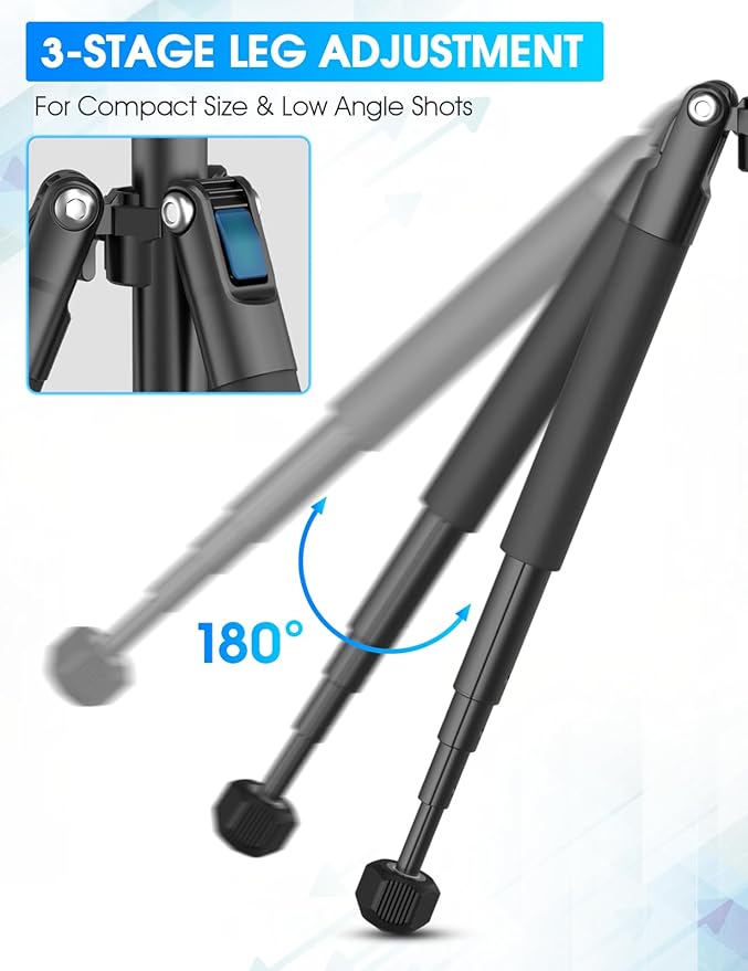 ULANZI MT-63 Mini Phone Tripod, 360° Ball Head Travel Lightweight Tripod - Image 7