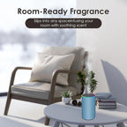 Waterless Essential Oil Diffuser, Battery Powered Mini Scent Air Machine, Aromatherapy Mist Diffuser for Home Room Car Office (Blue)
