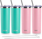 koodee 20 oz Stainless Steel Skinny Tumbler Double Wall Insulated Water Tumbler by koodee