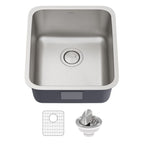 Dex 17 inch Undermount 16 Gauge Stainless Steel Single Bowl Kitchen Sink (17 Inch / Single Bowl)