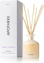 Apotheke Luxury Scented Reed Diffuser for Home, Hinoki Lavender - 6.7 Fl Oz Essential Oil Aromatherapy - 10 Rattan Scent Sticks Room Diffuser - Long-Lasting Fragrance for Bedroom, Home, Bathroom