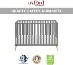 Oxford Baby Cozy Nest Convertible Island Crib, Dove Gray/Natural - Image 5