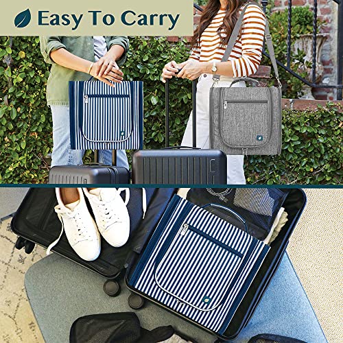 Extra Large Toiletry Bag Travel Bag for Women Men (Extra Large (12x6x12.5) / Stripe Navy)