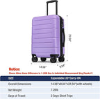 KYME Hardside Expandable Carry On Luggage 22x14x9 Airline Approved - Image 9