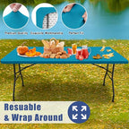 2 Pack Rectangle Spandex Fitted Table Cloth (Teal / 72" x 30" (Rectangular))