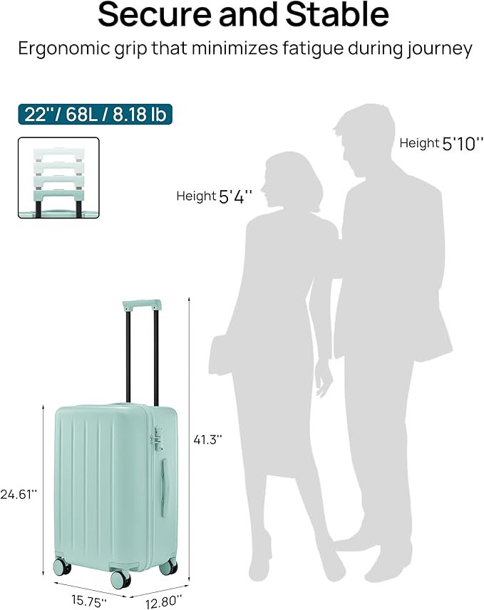 Trunk Luggage 22 Inch, Small Checked Luggage - Image 8