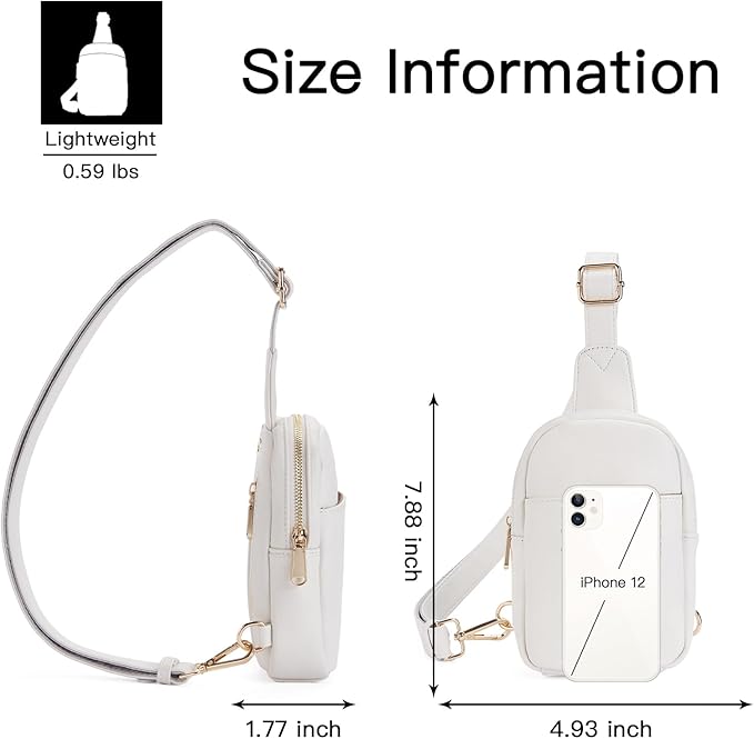 Telena Small Sling Bag for Women Leather Crossbody Fanny Packs Chest Bag for - Image 7