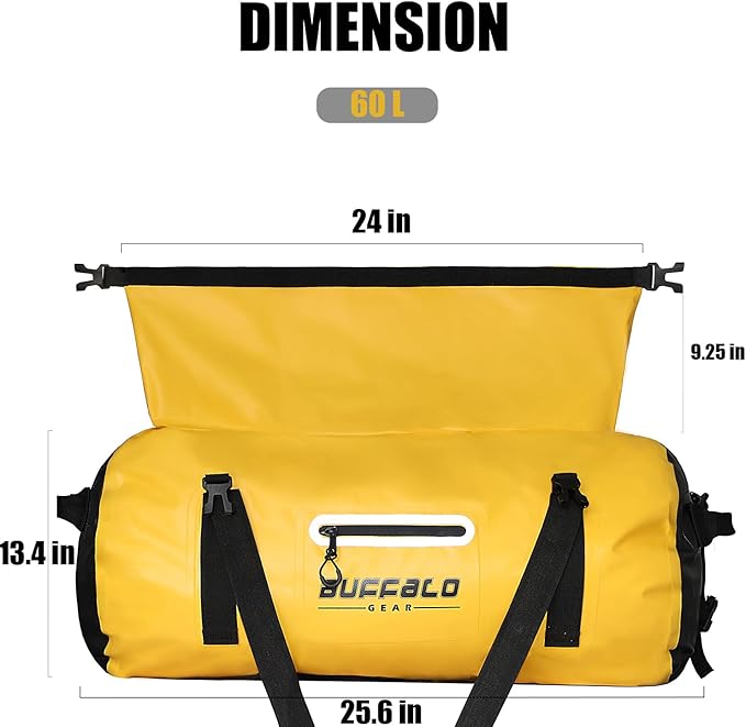 Buffalo Gear Waterproof Duffle Bag 40L 60L 80L Roll-top Dry Bag Heavy Duty - Image 7