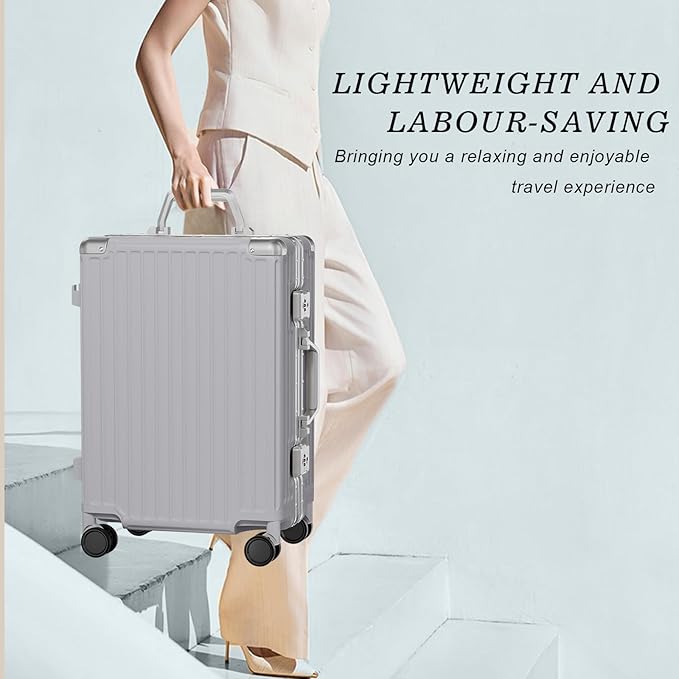 AnyZip Luggage PC+ABS Aluminum Frame Zipperless Checked Luggage Hard Shell - Image 7