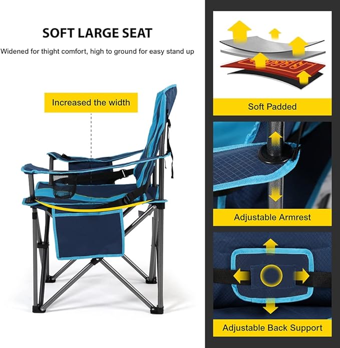 FAIR WIND Oversized Fully Padded Camping Chair - Image 4