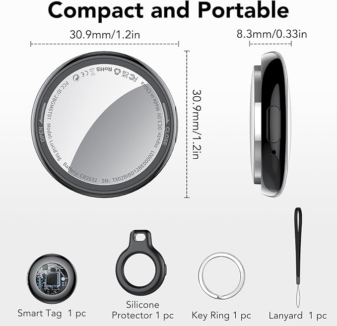 2025 New Air Tracker Tag-1 Pack, Replaceable Battery, Key Finder and Item - Image 6