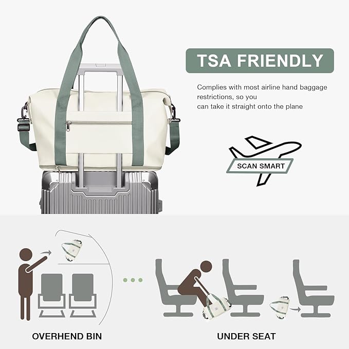 Travel Duffel Bag, Sports Tote Gym Bag, Shoulder Weekender Overnight Bag - Image 5