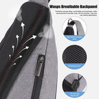 mixi Sling Bag Men Backpack Unisex One Shoulder Bag Hiking Travel Backpack - Image 4