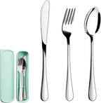 Portable Utensils Set with Case, Lunch Box Includ Fork Spoon Knife, Dishwasher - Image 4