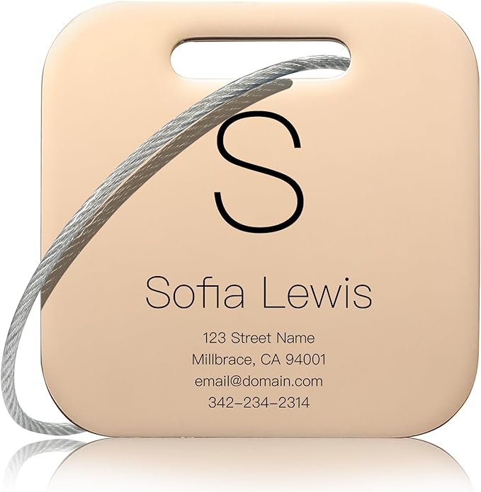 Customized Stainless Steel Luggage Tags: Personalize Your Suitcases, and Bags by Kcule