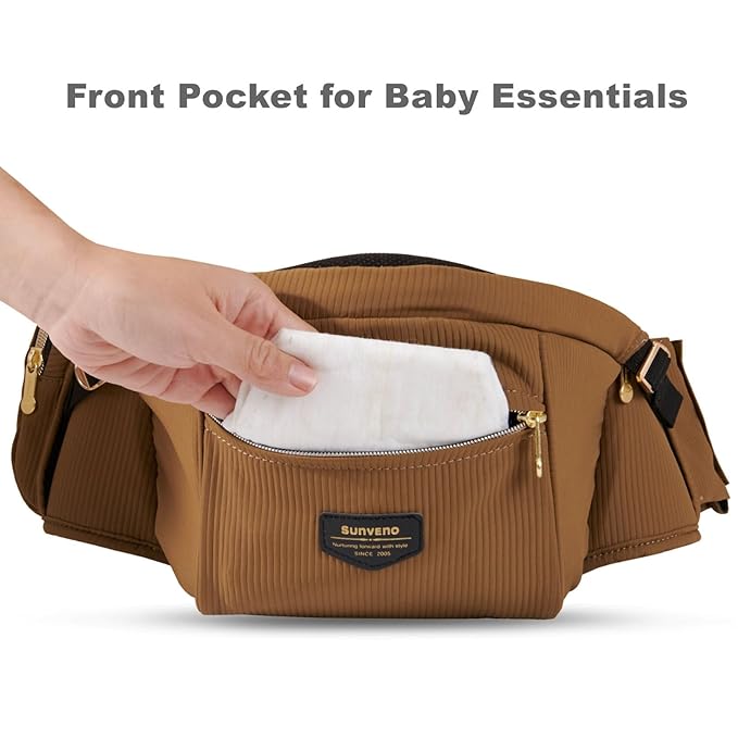 Sunveno Hip Baby Carrier with Seat, Ergonomic Baby Hip Carrier, Front-Facing - Image 5