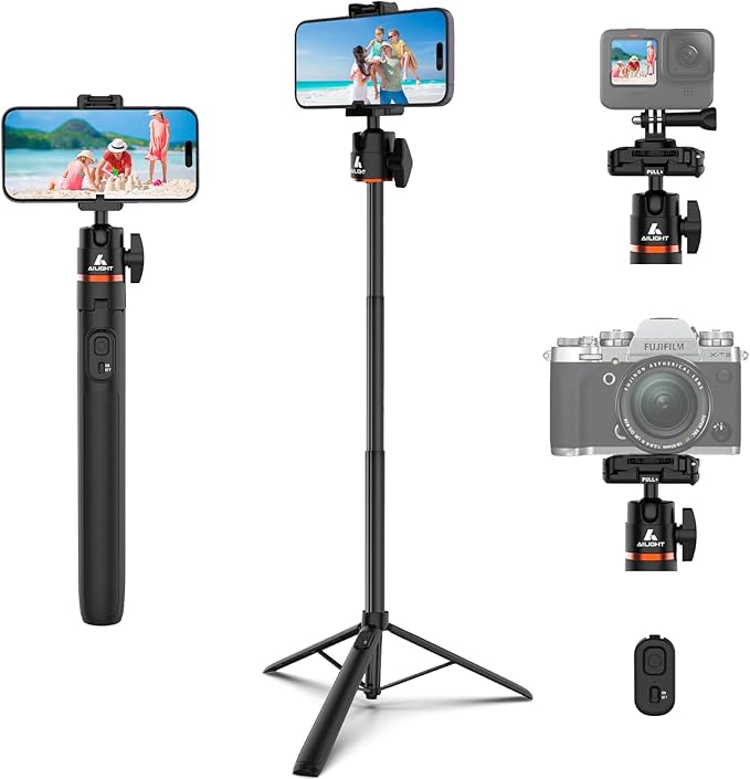 Ailight 60" Extendable Travel Tripod & Selfie Stick by Ailight