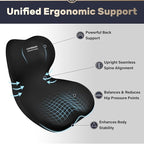 Coverado Car Seat Cushion and Lumbar Support Pillow One Piece, Memory Foam - Image 2