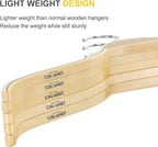 TOPIA HANGER Slim Natural Wood Hangers - Image 7