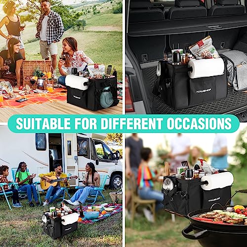 Large Grill and Picnic Caddy with Paper Towel Holder