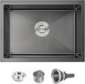POPFLY 23×18 Inch Undermounter Kitchen Sink, 18 Gauge Stainless Steel Handmade by POPFLY