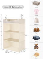 StorageWorks Hanging Closet Organizer, 3-Shelf Hanging Closet Shelves - Image 3