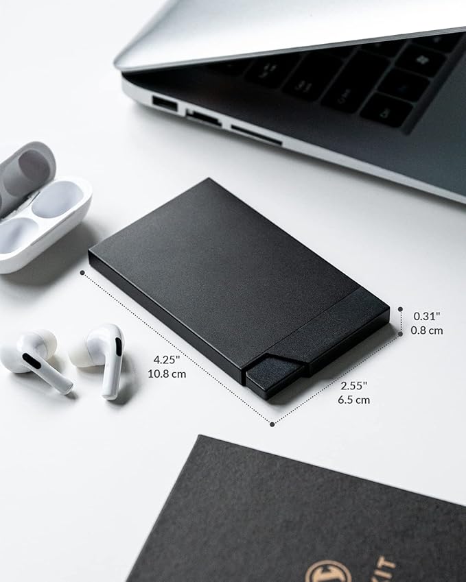 VULKIT Pop up Card Holder Minimalist Credit Card Holder RFID Blocking Slim - Image 5