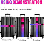 Luggage Straps for Suitcases TSA Approved-2 Pack Bright Personalized Luggage - Image 4