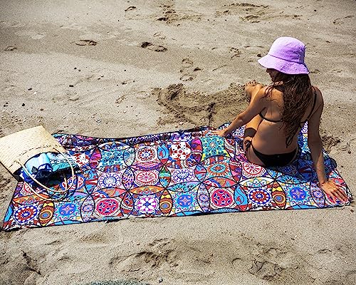 Quick Dry Microfiber Beach Towel (Mandala / Extra Large 78x35")