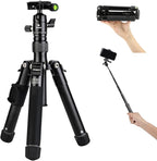 Fotopro Mini Tripod with Ball Head, Phone Mount Detachable Selfie Stick by Fotopro
