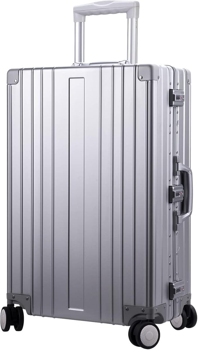 TRAVELKING All Aluminum Luggage Zipperless Hard Shell Luggage Case by TRAVELKING