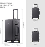 LEVEL8 Gibraltar Aluminum Zipperless Luggage 20 Inch, Hardside Carry on - Image 9