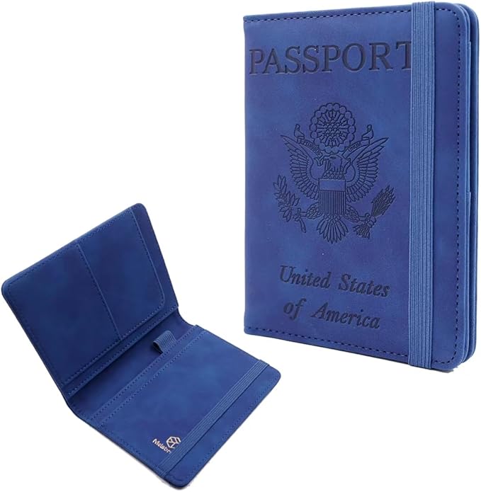 Melsbrinna Premium Leather Passport Holder Covers Case, Waterproof Rfid by Melsbrinna