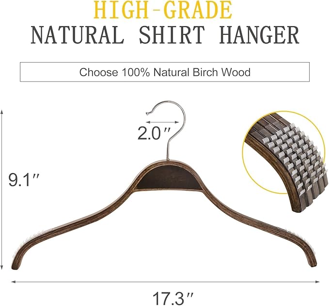 TOPIA HANGER Slim Wooden Hangers - Image 2