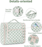 Narwey Checked Hanging Travel Toiletry Bag - Image 6