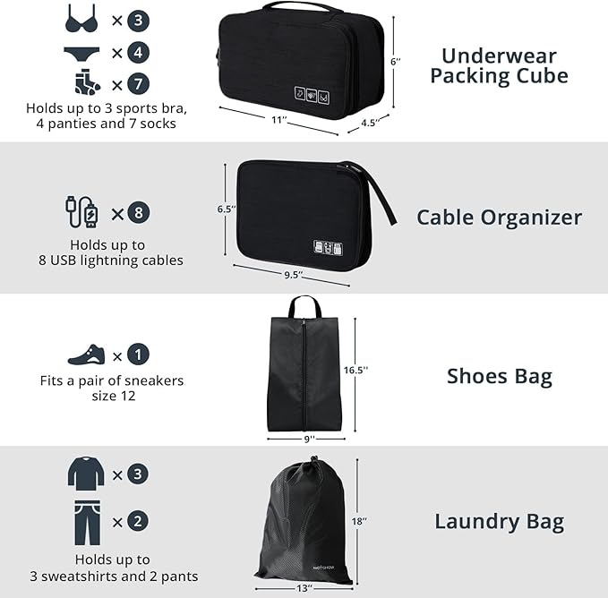 7 Set Compression Packing Cubes - Image 4