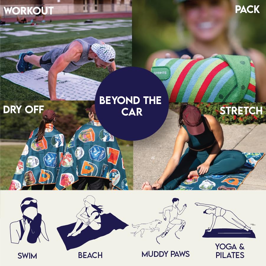 Athletic Running Towel (Moonrise in Maui)