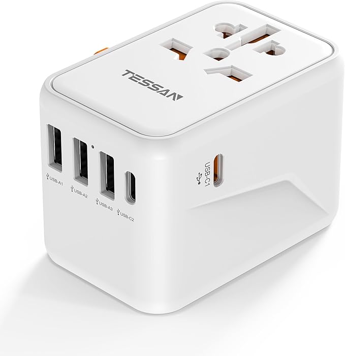 TESSAN Universal Travel Adapter, 45W International Plug Adaptor by TESSAN