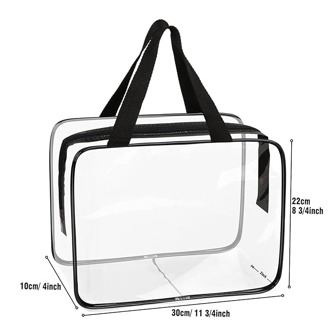 APREUTY Clear Makeup Bags, TSA Approved 3 Pcs Large Cosmetic Makeup Bags Set - Image 2