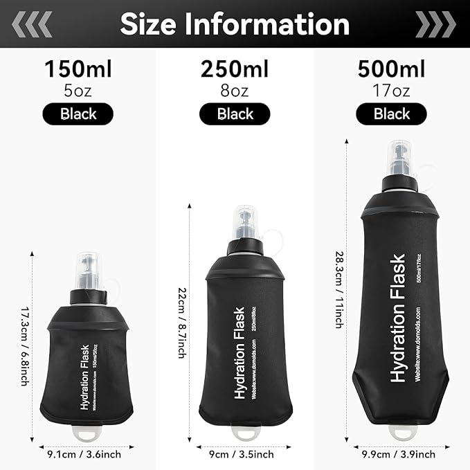 AXEN Soft Flask TPU Foldable Running Hydration Flask, Soft Collapsible Water - Image 2